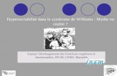 Hypersociabilit é dans le syndrome de Williams : Mythe ou r é alit é ? Equipe: Développement des Fonctions cognitives et émotionnelles, INCM, CNRS, Marseille.