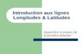 Introduction aux lignes Longitudes & Latitudes Apprendre à propos de la position absolue.
