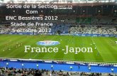 France -Japon Sortie de la Section Com ENC Bessières 2012 Stade de France 5 octobre 2012.