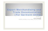 Export Merchandising and Merchandising for (Garment Units) # 3