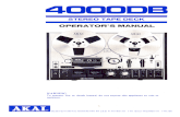 Akai 4000DB Operator's Manual