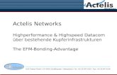 Actelis Networks Highperformance & Highspeed Datacom über bestehende Kupferinfrastrukturen The EFM-Bonding-Advantage SUA Telenet GmbH CH-8201 Schaffhausen.