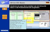 Automation and Drives Drive ES Guided Tour Intern Edition 01/02 Drive ES Basic Zunächst ein paar Worte darüber wie sich Drive ES Basic in die Produktlandschaft.