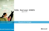 Microsoft Academic Program SQL Server 2005 April CTP Ruprecht Dröge.