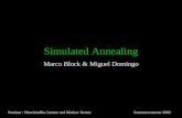 Simulated Annealing Marco Block & Miguel Domingo Seminar : Maschinelles Lernen und Markov KettenSommersemester 2002.