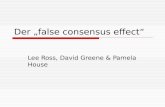 Der false consensus effect Lee Ross, David Greene & Pamela House.