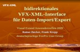 Bidirektionales VFX-XML-Interface für Daten-Import/Export Visual Extend Anwendertreffen 2009 Rainer Becker, Frank Kropp deutschsprachige FoxPro User Group.
