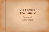 Die Familie (The Family) Deutsch I Wortschatz. die Urgrosseltern = Great-grandparents die Urgrossmutter = Great-grandmother der Urgrossvater = Great-grandfather.