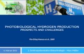 PHOTOBIOLOGICAL HYDROGEN PRODUCTION PROSPECTS AND CHALLENGES 2. Seminarpräsentation Biotechnologie – Marc Müller Pin-Ching Maness et al., 2009 6. Februar.