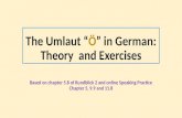 The Umlaut “Ö” in German: Theory and Exercises Based on chapter 5.8 of Rundblick 2 and online Speaking Practice Chapter 5, 9.9 and 11.8.