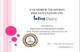 Lotus Dairy Presentation