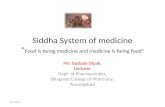 Siddha System of Medicine