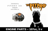 PITPRO 107cc 3 valve Parts list