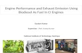 Engine Performance and Exhaust Emission Using Biodiesel PptV