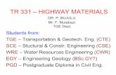 TR 331 – HIGHWAY MATERIALS @udsm by BUJULU in share with christian nicolaus mbise