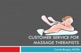 Customer Service For Massage Therapists