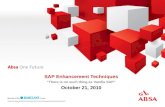 SAP Enhancement Techniques - 21 October 2010