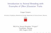 Introduction to Animal Breeding with Examples of (Non-)Gaussian Traits
