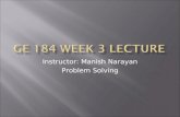 GE 184 Week 3 Lecture