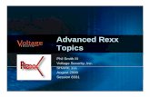 Advanced Rexx Topics