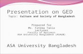 Culture and Society Of Bangladesh