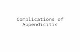 Complications of Appendicitis