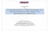 Competitive advantage of Investment Avenue in Reliance Money-A Mathematical View