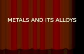 Metals and Its Alloys