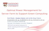 Presentation: Optimal Power Management for Server Farm to Support Green Computing