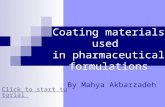 Coarting materials used in pharmaceutical formulations