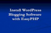 Installation of WordPress Blogging Software with EasyPHP