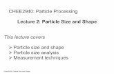 CHEE2940 Lecture 2 - Particle Size