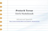 Preterit Tense Verb Notebook Advanced Spanish .