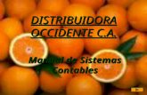 DISTRIBUIDORA OCCIDENTE C.A. Manual de Sistemas Contables.
