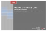 How to Use Oracle User Productivity Kit