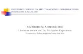 INTENSIVE COURSE ON MULTINATIONAL CORPORATIONS