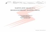 Supplier Quality Manag Guidelines