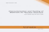 Iaea Characterization and Testing of Materials for Nuclear Reactors