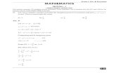 JEE Main Entrance Exam Mathematics Solved Paper