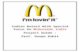 Indian Retail With Special Focus on McDonalds India