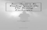 Introduction to Trading Sports on the Betting Exchanges by Betfair Guru