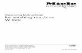 Operating Instructions Miele W820 Eng