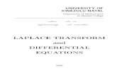 Laplace Transform and Differential Equations
