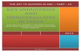 The Key to Success in KBC - Part 13 - Key Industries and Industrialists in India