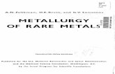 Metallurgy of Rare Metals