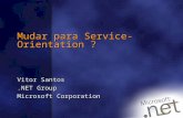 Mudar para Service-Orientation ? Vitor Santos.NET Group Microsoft Corporation.