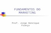 FUNDAMENTOS DO MARKETING Prof. Jorge Henrique França.