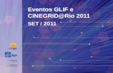 SET / 2011 Eventos GLIF e CINEGRID@Rio 2011. National and Intl connectivity.