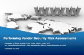 Performing Vendor Security Risk Assessments