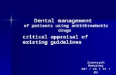 Dental Management Patient with anti Thrombotic